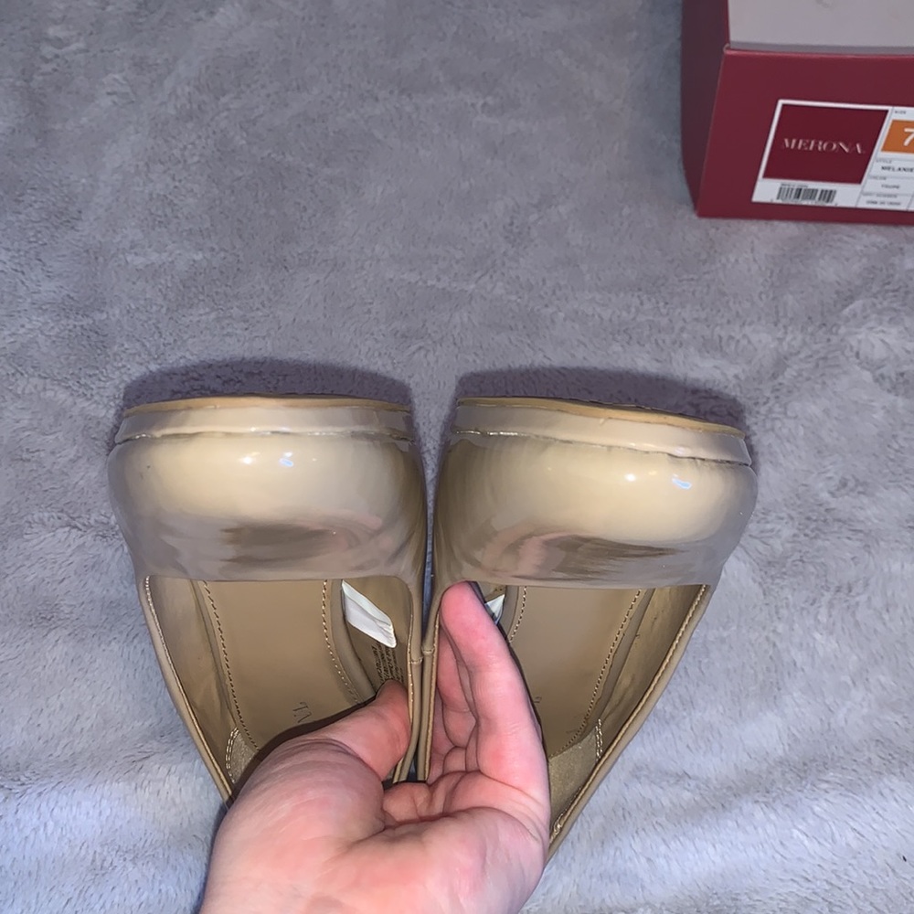 Merona - Glossy Taupe Colored Heels - Picture 5 of 6